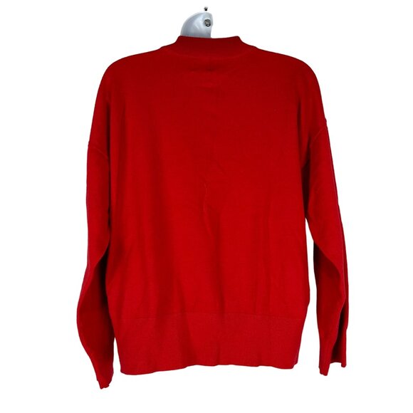 A New Day Womens Red Long Sleeve Sweater Size L - Picture 2 of 4